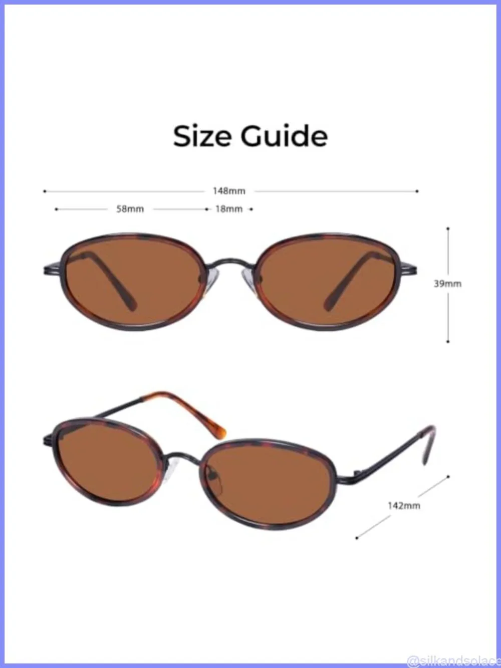 Retro Oval Sunglasses UV400 Slim Metal Frame Women Trendy